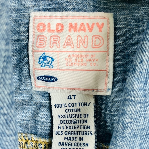 Old Navy Toddler Size 4T Unsex Blue Jean Denim All Year Round Jacket - Picture 3 of 7